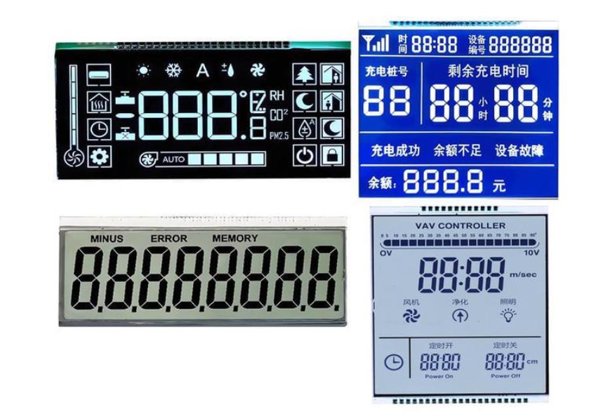 What type of segment display is commonly used on testing instruments?
