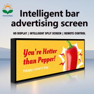 34 Inch Intelligent bar LCD Display Metal Frames Black Strip Display Monitor for Advertising Use